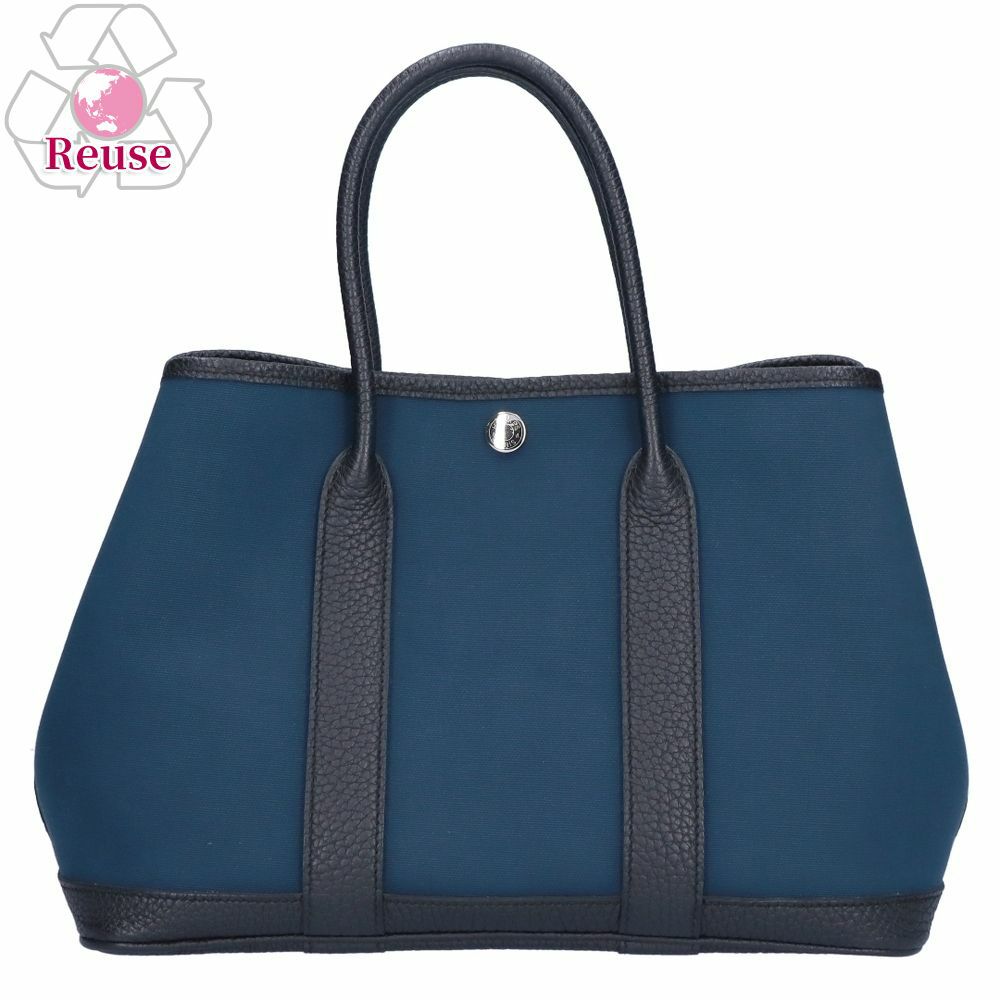 【予約会対象品】 【リユース品】 エルメス HERMES ハンドバッグ ガーデンパーティー30TPM ネイビー 【お取り寄せ】
