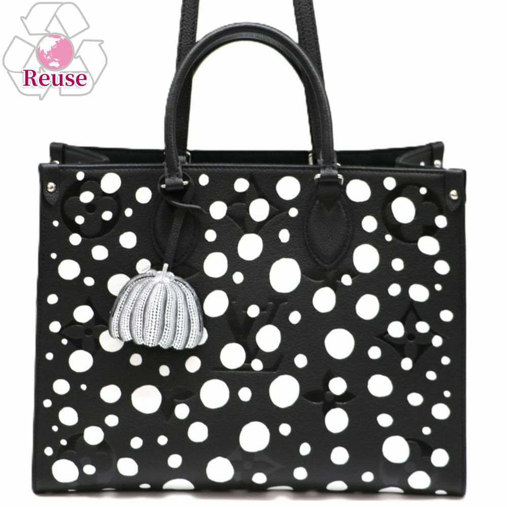 【予約会対象品】 【リユース品】 ルイヴィトン LOUIS VUITTON 2WAYバッグ オンザゴーMM LVXY.Kusama M46389 ブラック 【お取り寄せ】