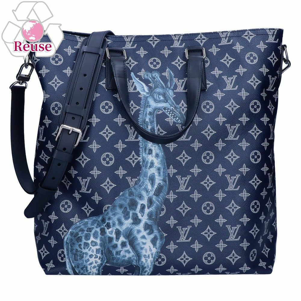 【予約会対象品】 【リユース品】 ルイヴィトン LOUIS VUITTON 2WAYバッグ サバンナアンクル ジェイク アンド ディノスチャップマン M54127 ネイビー 【お取り寄せ】