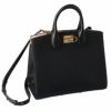 【予約会対象品】 フェラガモ FERRAGAMO ハンドバッグ THE STUDIO BOX MEDIUM 210398 740941 ブラック/ニールンドピンク 【お取り寄せ】