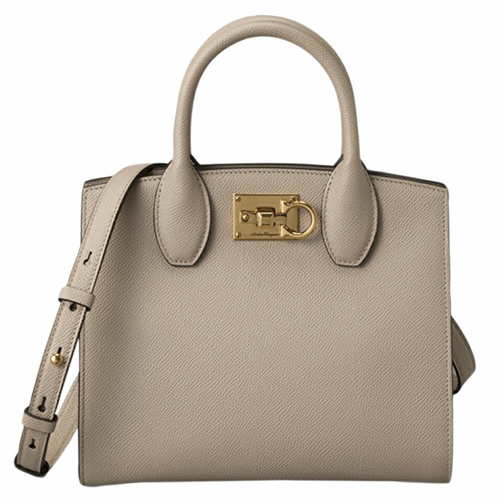 【予約会対象品】 フェラガモ FERRAGAMO ハンドバッグ THE STUDIO BOX MINI 211424 757942 ベージュ 【お取り寄せ】