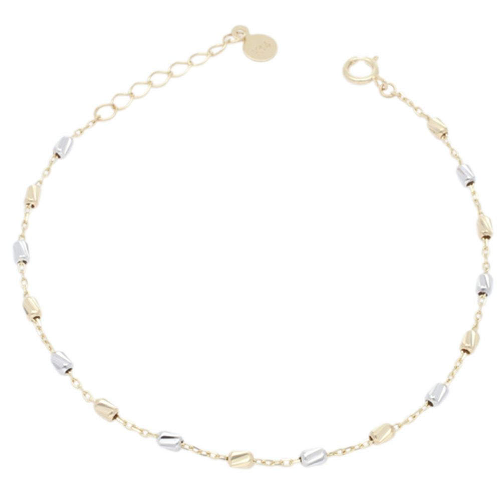 【予約会対象品】 ジュエリー JEWELRY コンビカラーブレスレット 地金 ゴールド K14イエローゴールド/ホワイトゴールド　ブレスレット 【お取り寄せ】