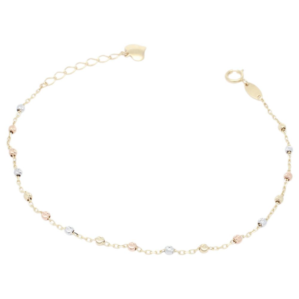 【予約会対象品】 ジュエリー JEWELRY スリーカラーブレスレット 地金 ゴールド K14イエローゴールド/ピンクゴールド/ホワイトゴールド　ブレスレット 【お取り寄せ】