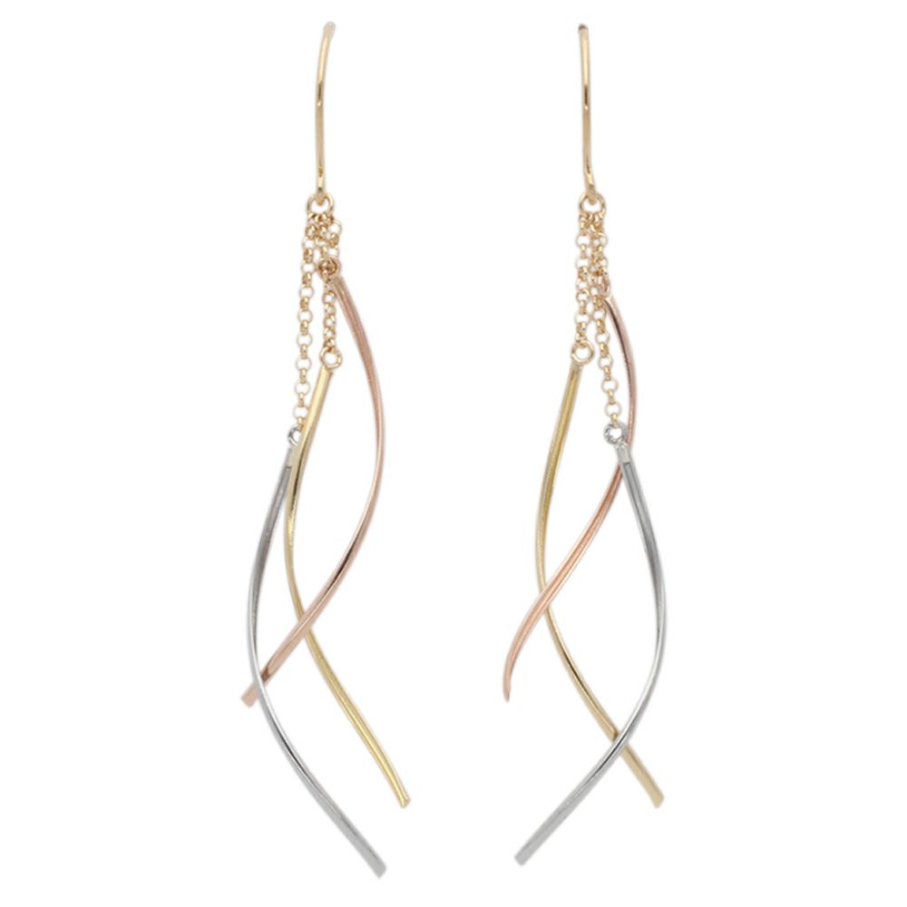 【予約会対象品】 ジュエリー JEWELRY スリーカラージプシーピアス 地金 ゴールド プラチナ/K18イエローゴールド/ピンクゴールド　ジプシーピアス 【お取り寄せ】