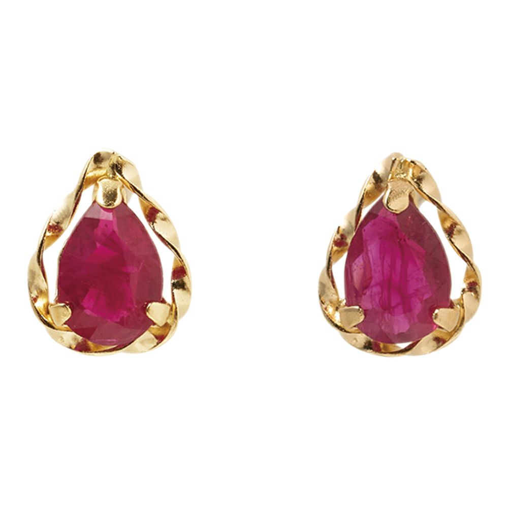 【予約会対象品】 ジュエリー JEWELRY ピアス ルビー ゴールド K18イエローゴールド　ルビーピアス 【お取り寄せ】