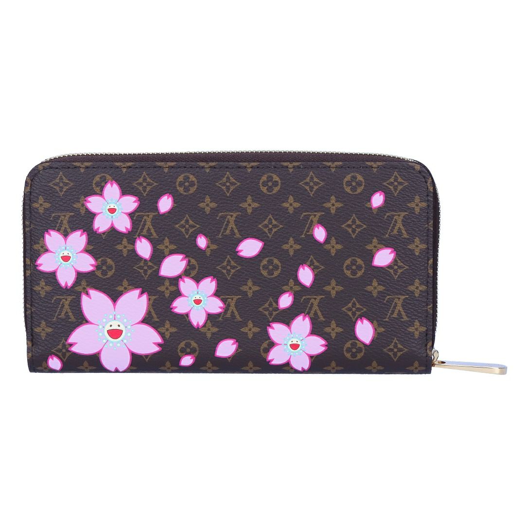 ルイヴィトン LOUIS VUITTON 村上隆 長財布 M13433 LV×TM ジッピー･ウォレット サクラブラウン