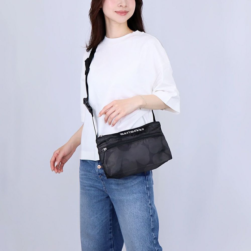 マリメッコ MARIMEKKO ウエストバッグ ショルダーバッグ NEAT CROSSBODY UNIKKO S 94123 999 DARK GREY G 【ゆうパケ可】【同梱不可】【ギフト不可】【RSL】