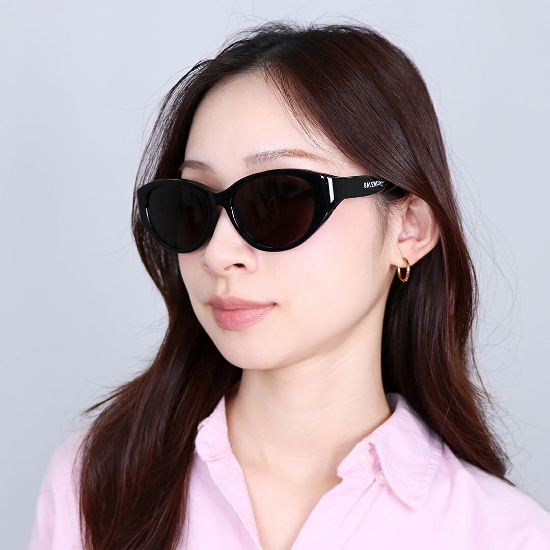 バレンシアガ BALENCIAGA レディース サングラス BB0209SA 001 55 BLACK BLACK GREY SUNGLASS WOMAN ACETATE
