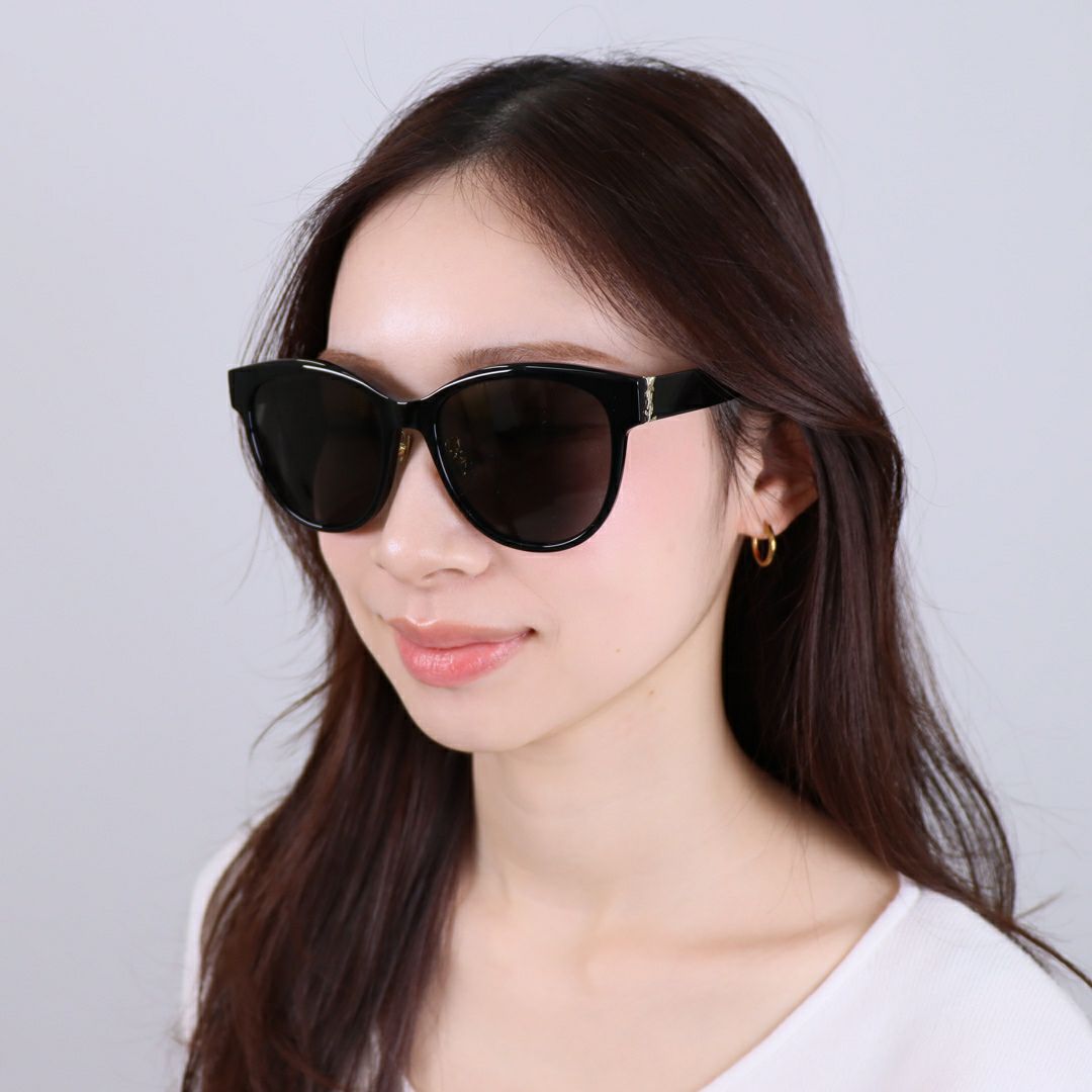 サンローランパリ SAINT LAURENT PARIS レディース サングラス M107/K 004 56 SUNGLASS WOMAN ACETATE BLACK BLACK GREY