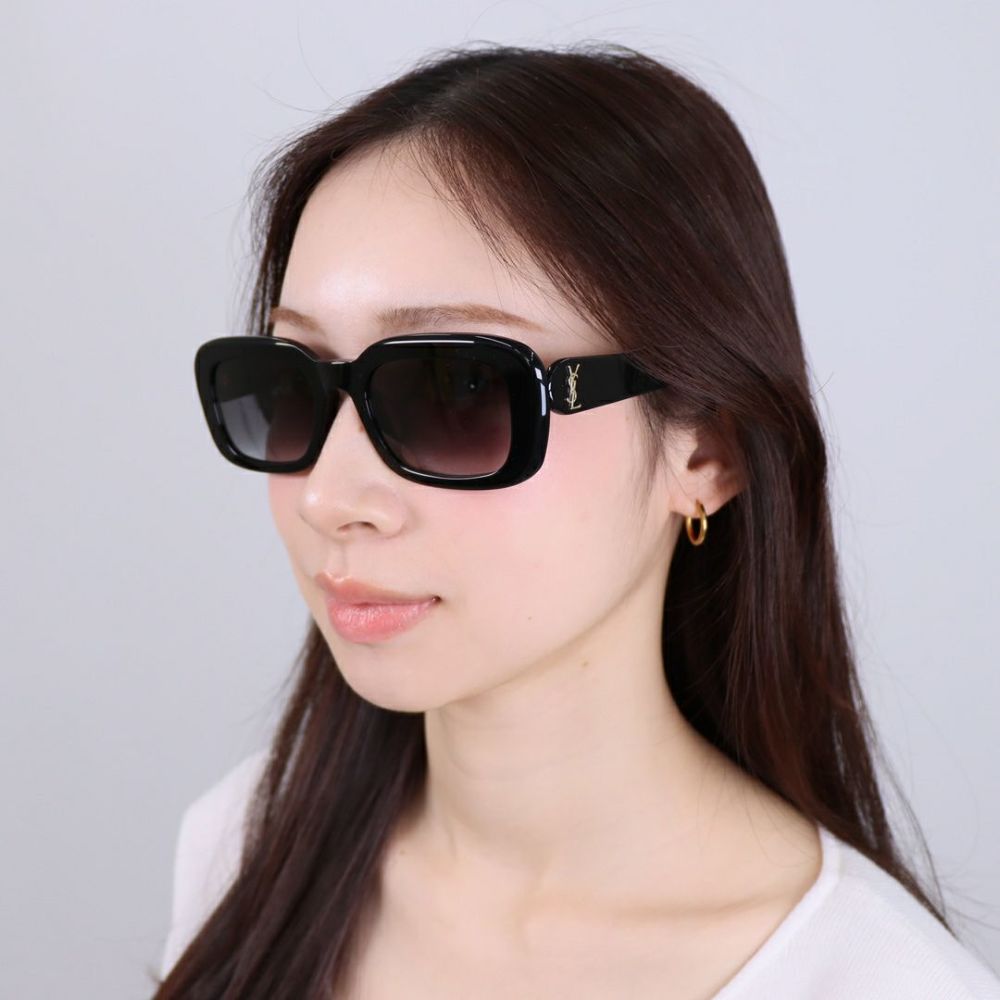 サンローランパリ SAINT LAURENT PARIS レディース サングラス M130/F 002 53 SUNGLASS WOMAN RECYCLED BLACK BLACK GREY