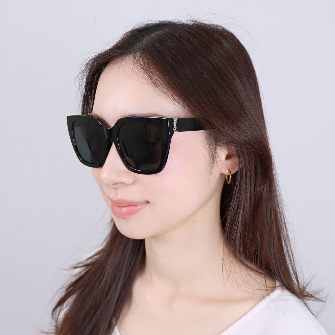 サンローランパリ SAINT LAURENT PARIS レディース サングラス M143/F 001 52 SUNGLASS WOMAN RECYCLED BLACK BLACK BLACK
