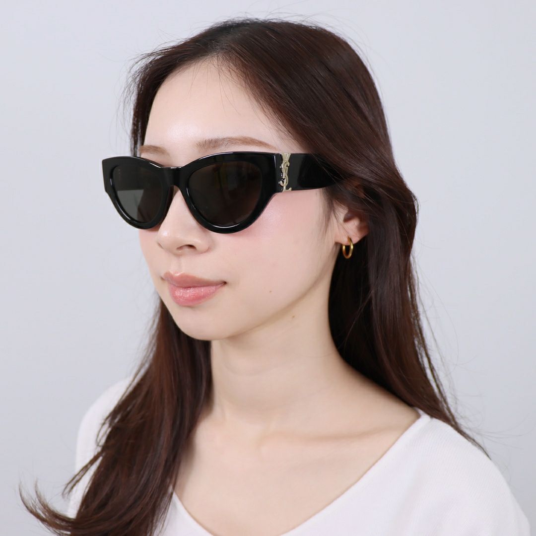 サンローランパリ SAINT LAURENT PARIS レディース サングラス M94/F 001 53 SUNGLASS WOMAN RECYCLED BLACK BLACK GREY