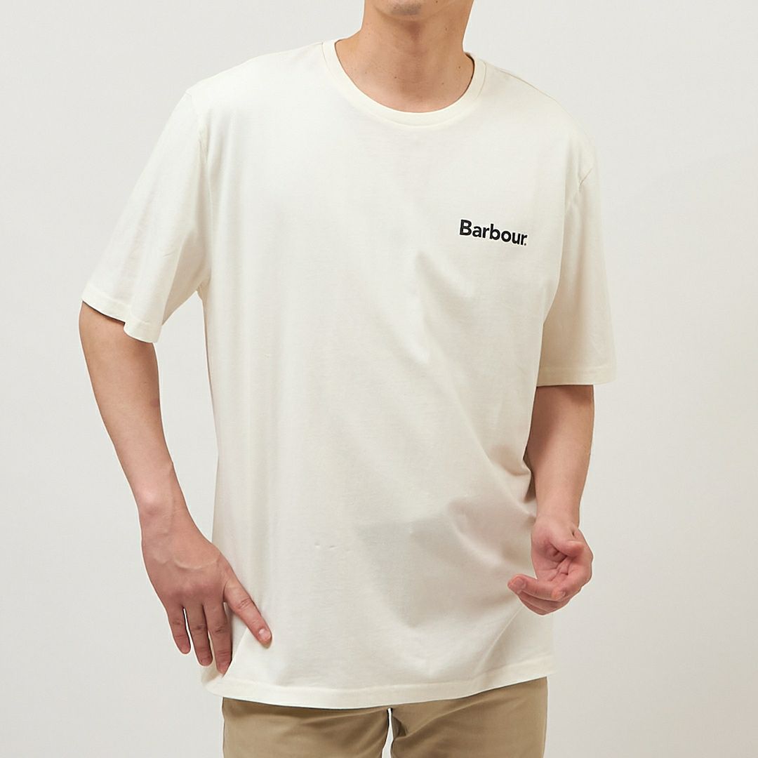 バブアー BARBOUR メンズ 半袖Tシャツ クルーネック BARBOUR HOMELANE T SHIRT MTS1397 WHISPER WHITE