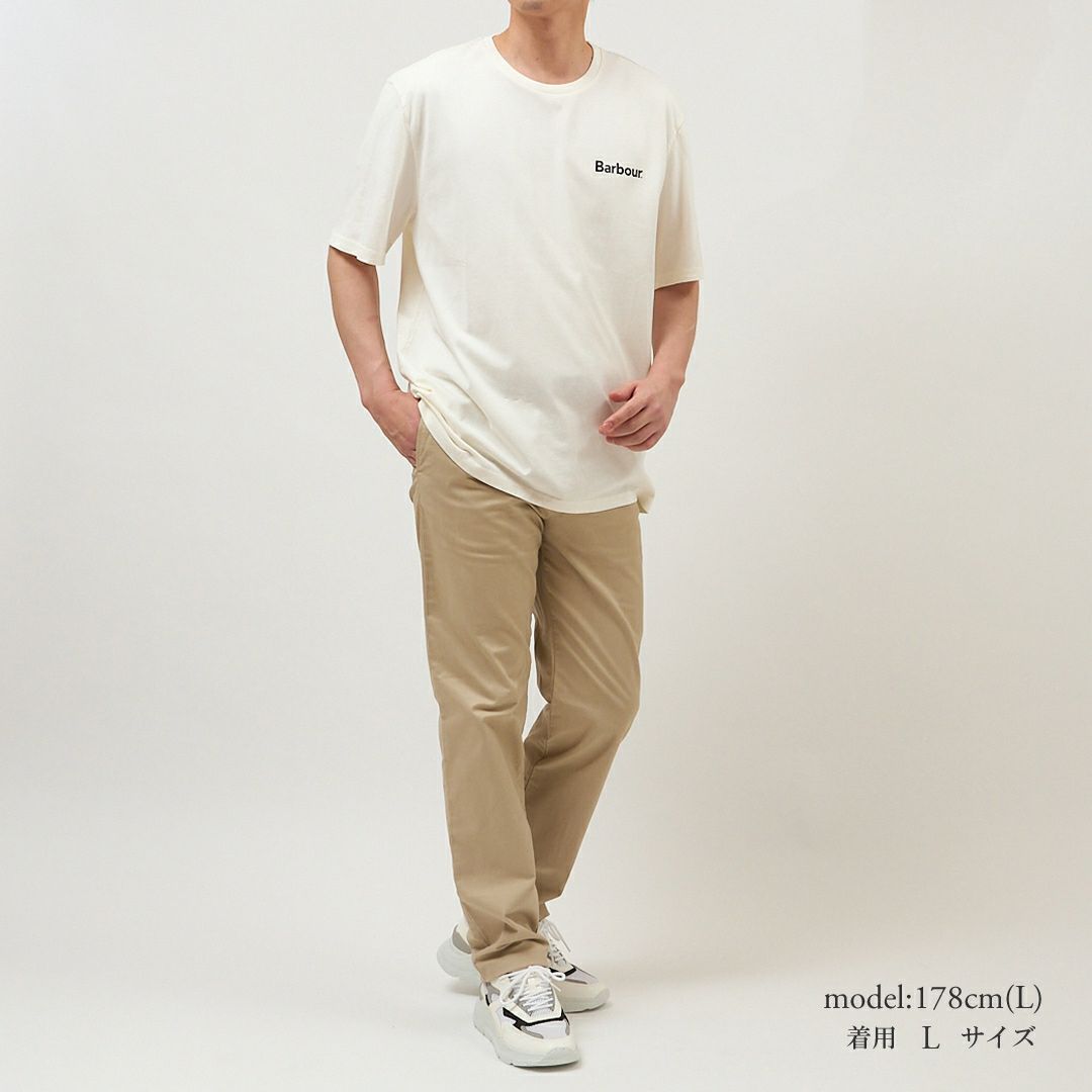 バブアー BARBOUR メンズ 半袖Tシャツ クルーネック BARBOUR HOMELANE T SHIRT MTS1397 WHISPER WHITE