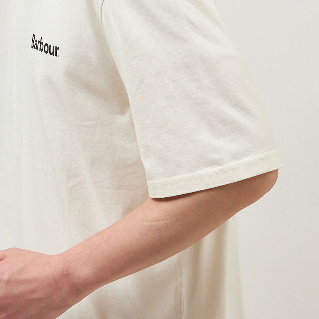 バブアー BARBOUR メンズ 半袖Tシャツ クルーネック BARBOUR HOMELANE T SHIRT MTS1397 WHISPER WHITE