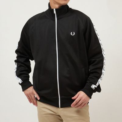 フレッドペリー FRED PERRYトップス アウター ブルゾン ジャケット ジャージ TAPED TRACK JACKET J4620 198 BLACK