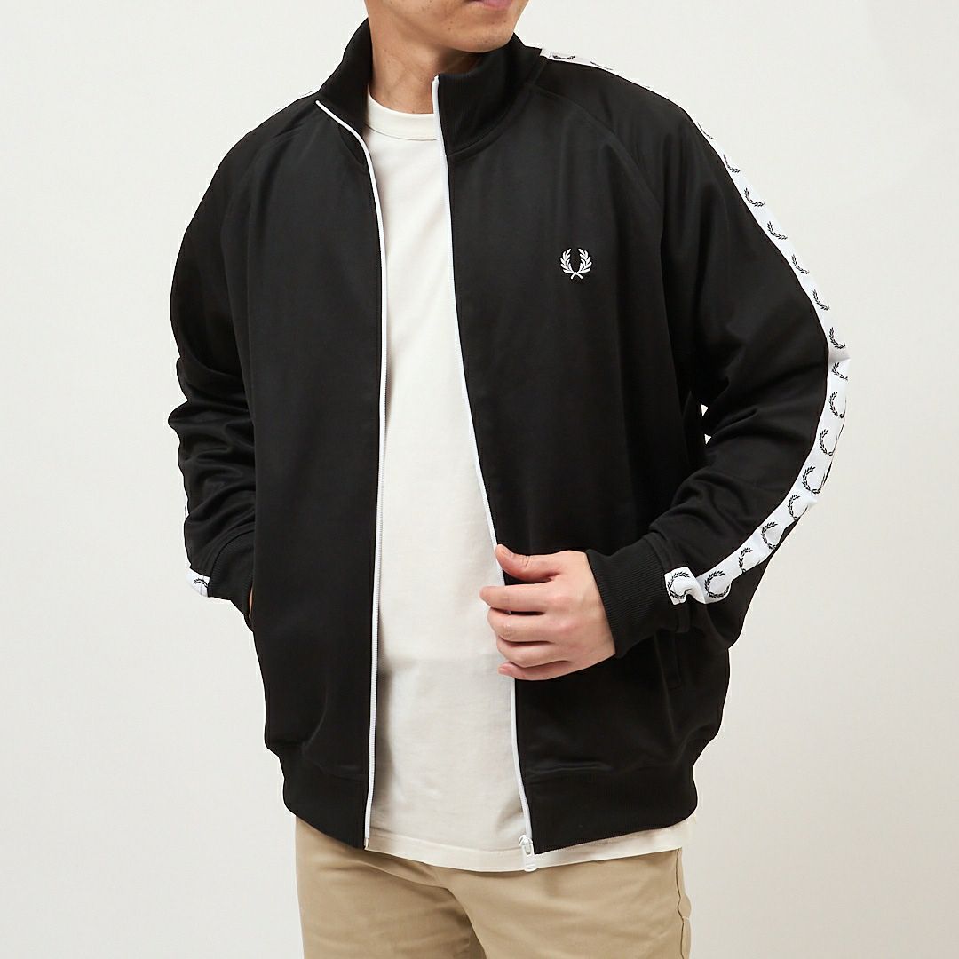 フレッドペリー FRED PERRYトップス アウター ブルゾン ジャケット ジャージ TAPED TRACK JACKET J4620 198 BLACK