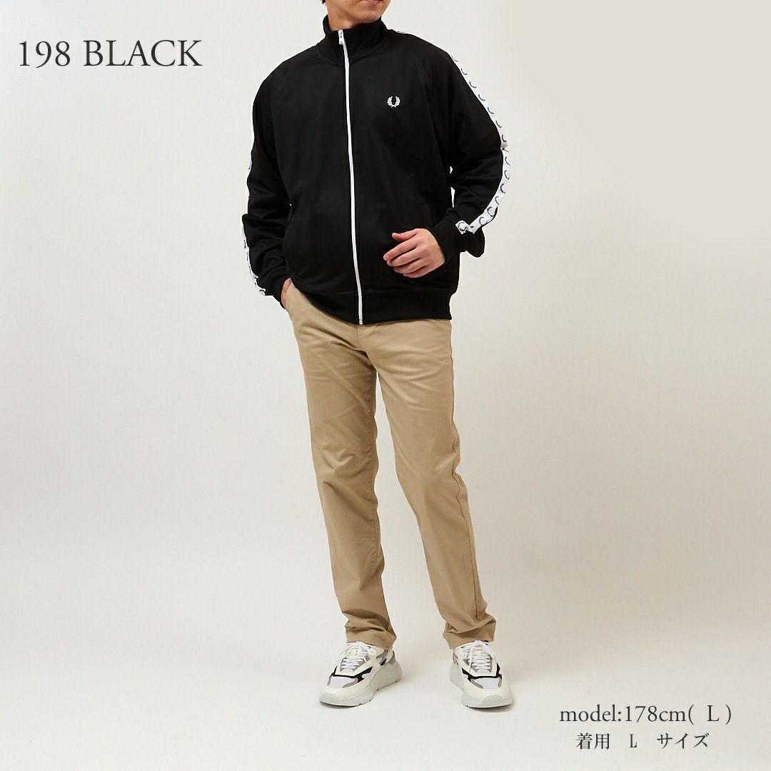 フレッドペリー FRED PERRYトップス アウター ブルゾン ジャケット ジャージ TAPED TRACK JACKET J4620 198 BLACK