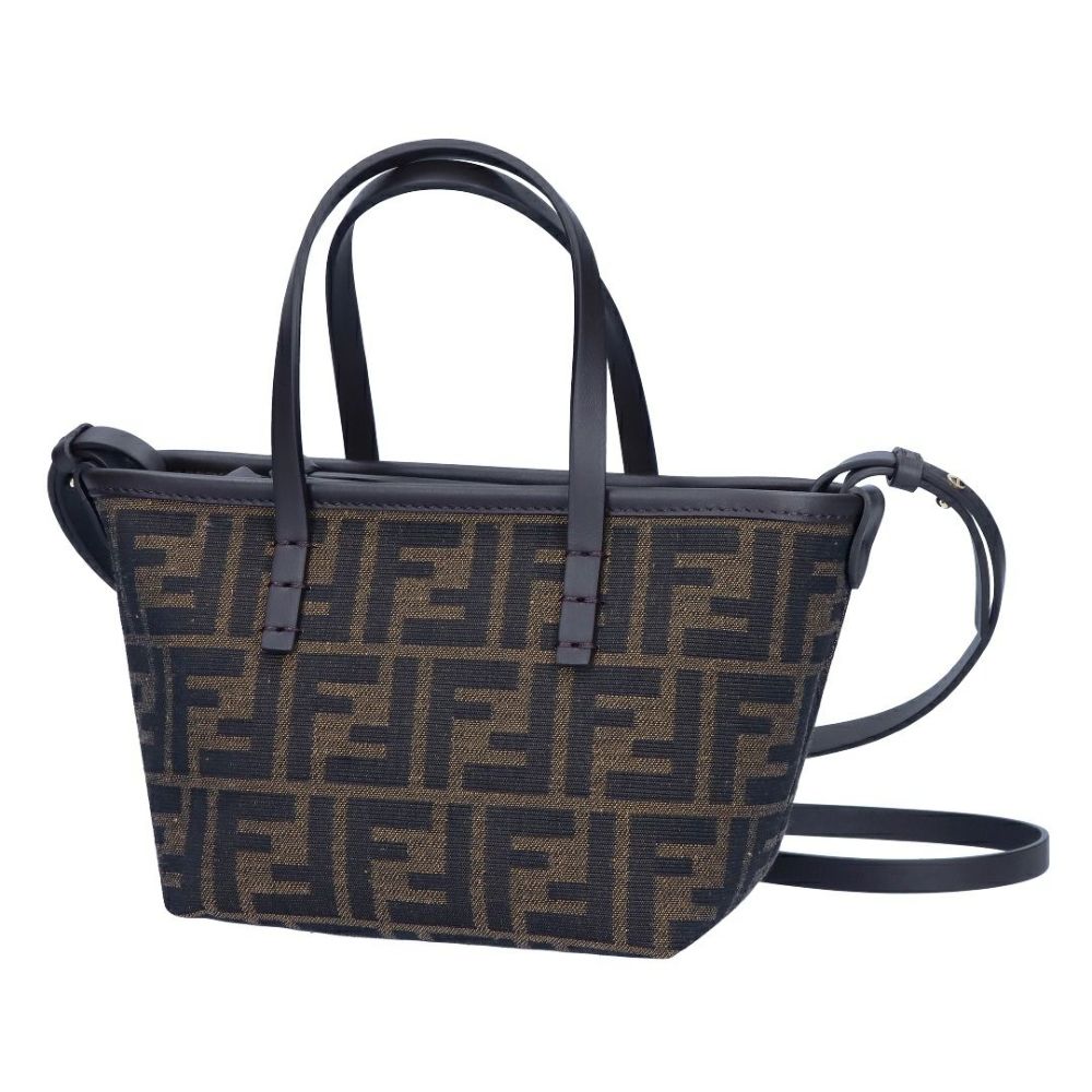 フェンディ FENDI 2WAYバッグ MINI ROLL 8BS096 AFPM F1GL7 T.MORO+R.EBANO+OS FF ジャガードバッグ