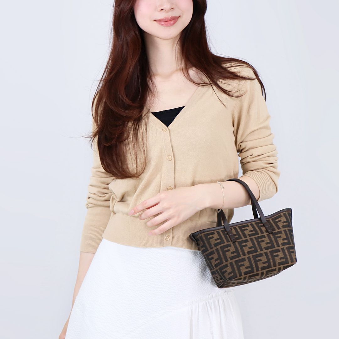 フェンディ FENDI 2WAYバッグ MINI ROLL 8BS096 AFPM F1GL7 T.MORO+R.EBANO+OS FF ジャガードバッグ