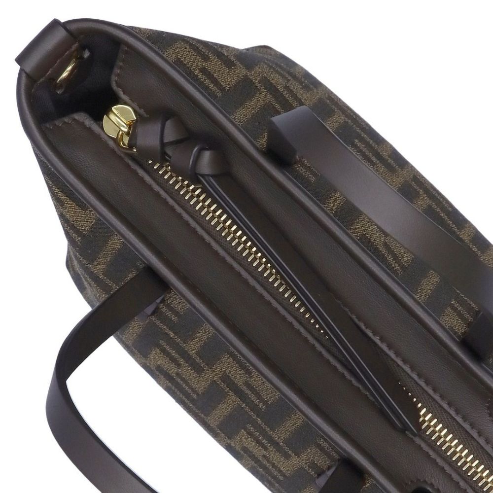 フェンディ FENDI 2WAYバッグ MINI ROLL 8BS096 AFPM F1GL7 T.MORO+R.EBANO+OS FF ジャガードバッグ