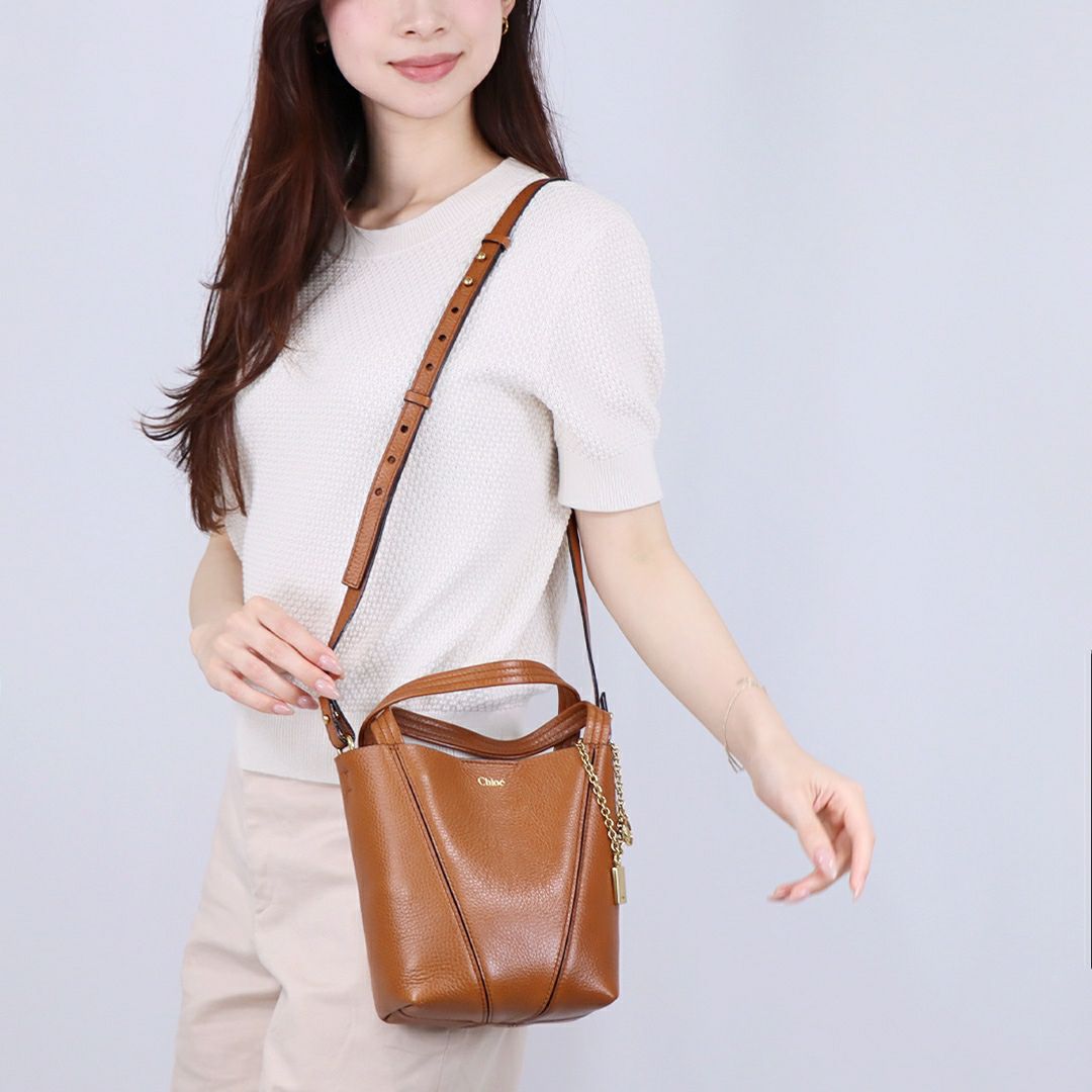 クロエ CHLOE 2WAYバッグ CHLOE SPIN CH25SS812 N84 26M CLAY BROWN