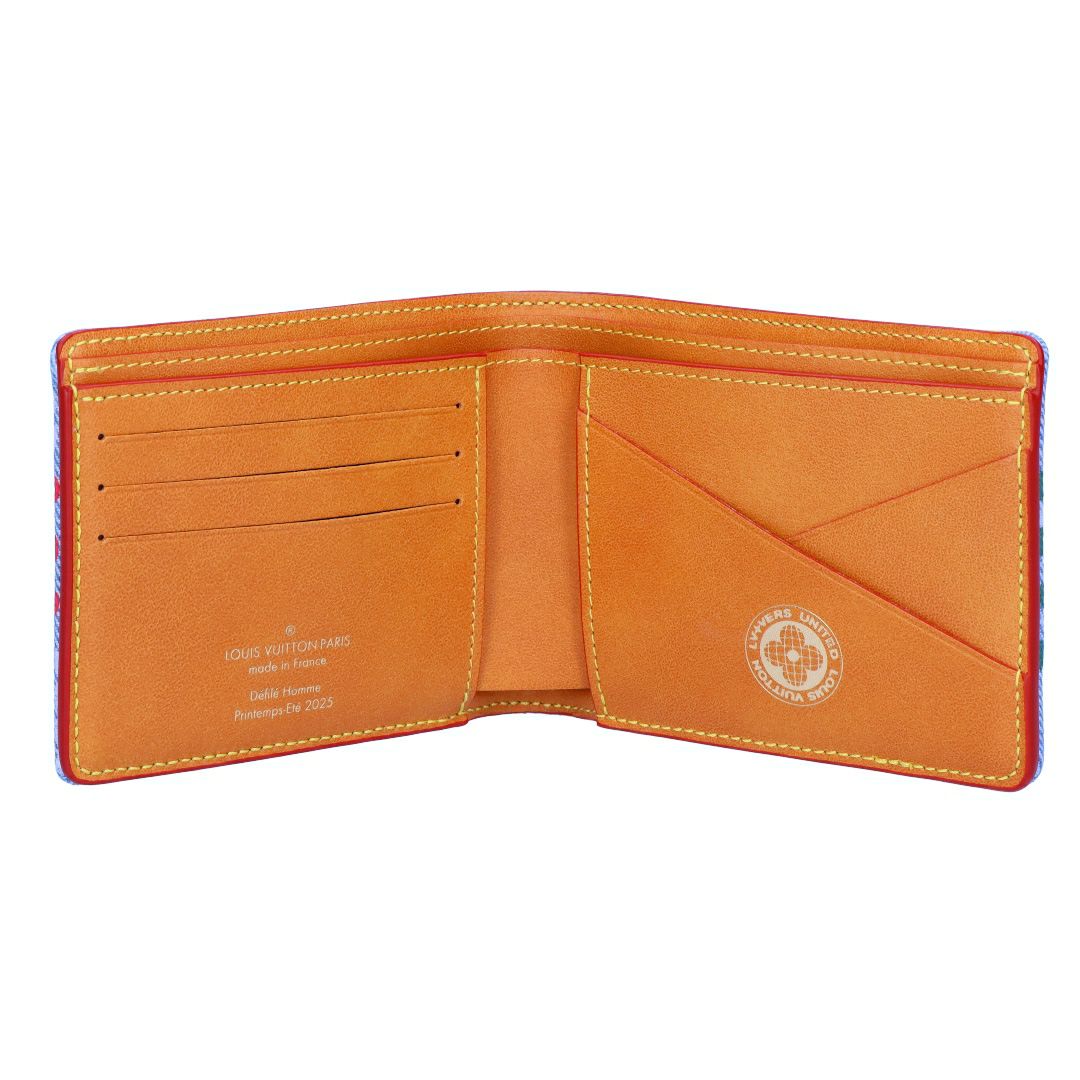 ルイヴィトン LOUIS VUITTON 折り財布 二つ折り財布 N00186 LV バーズ･ダミエ デニム ポルトフォイユ・ミュルティプル