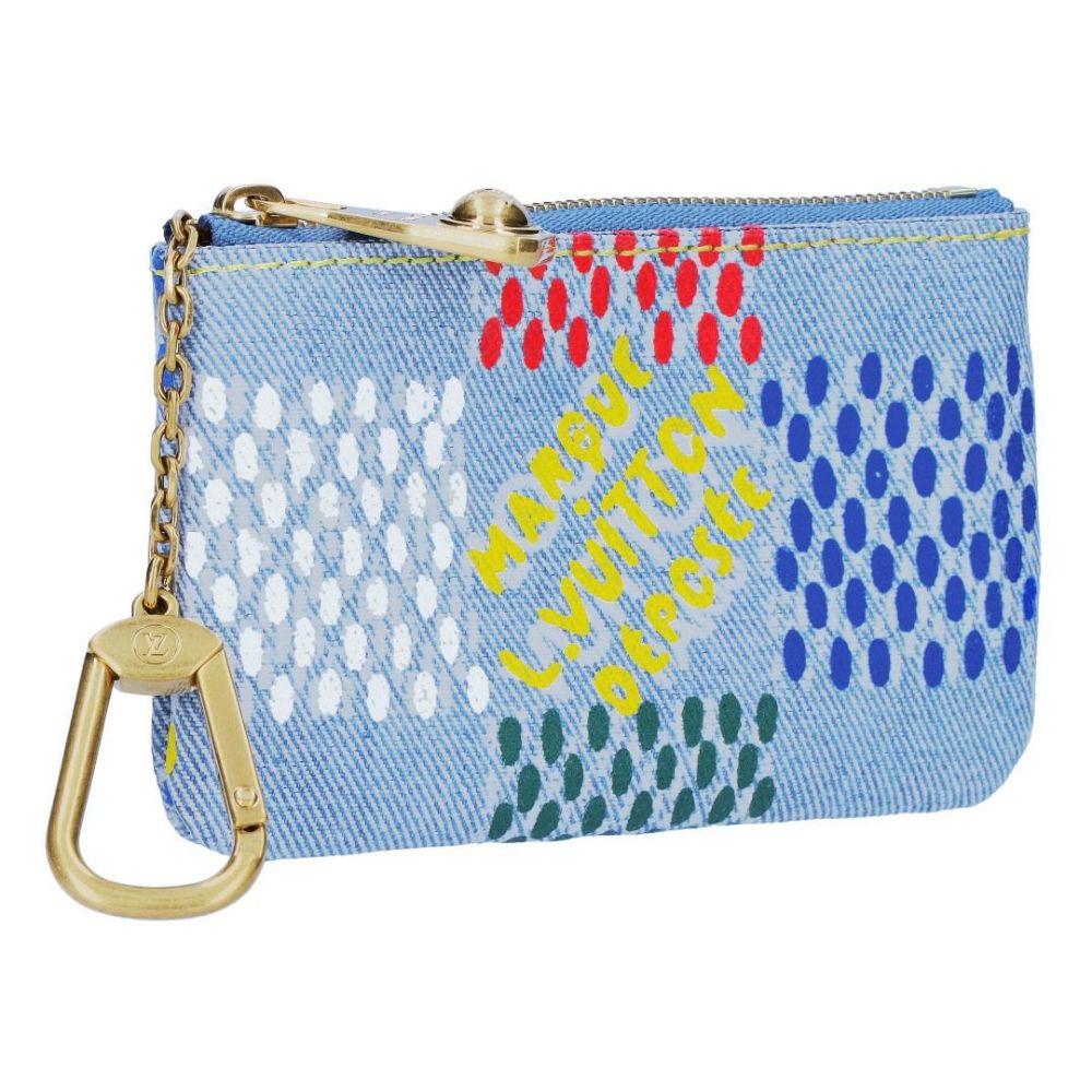 ルイヴィトン LOUIS VUITTON コインケース N00188 LV バーズ･ダミエ デニム ポシェット・クレ