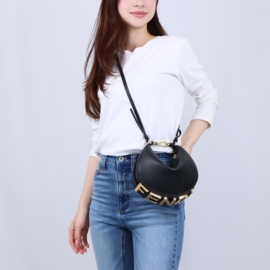 フェンディ FENDI 2WAYバッグ フェンディグラフィ ミニ 8BS081 A5DY F1HEJ NERO+OVJB+OS