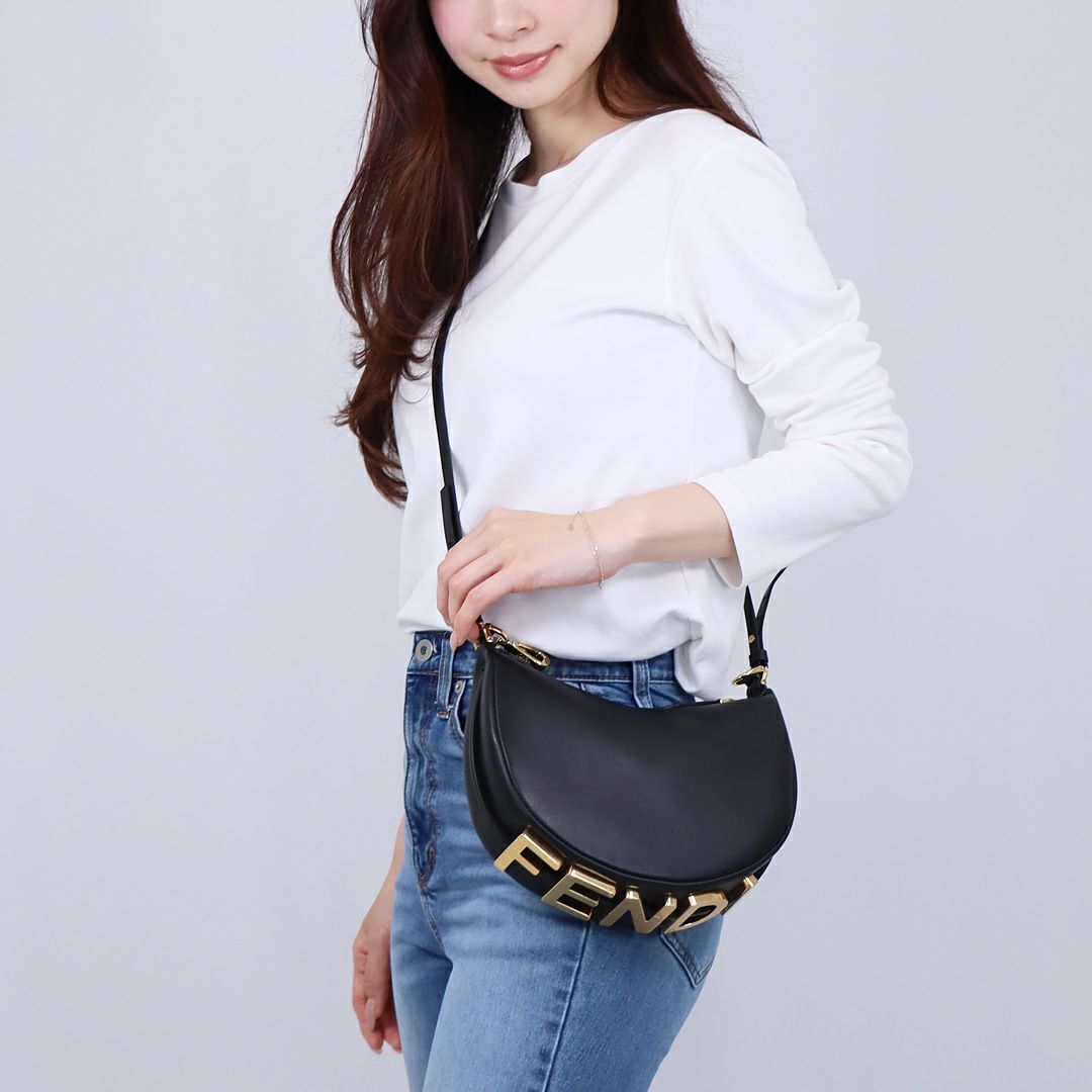 フェンディ FENDI 2WAYバッグ フェンディグラフィ ミニ 8BS081 A5DY F1HEJ NERO+OVJB+OS