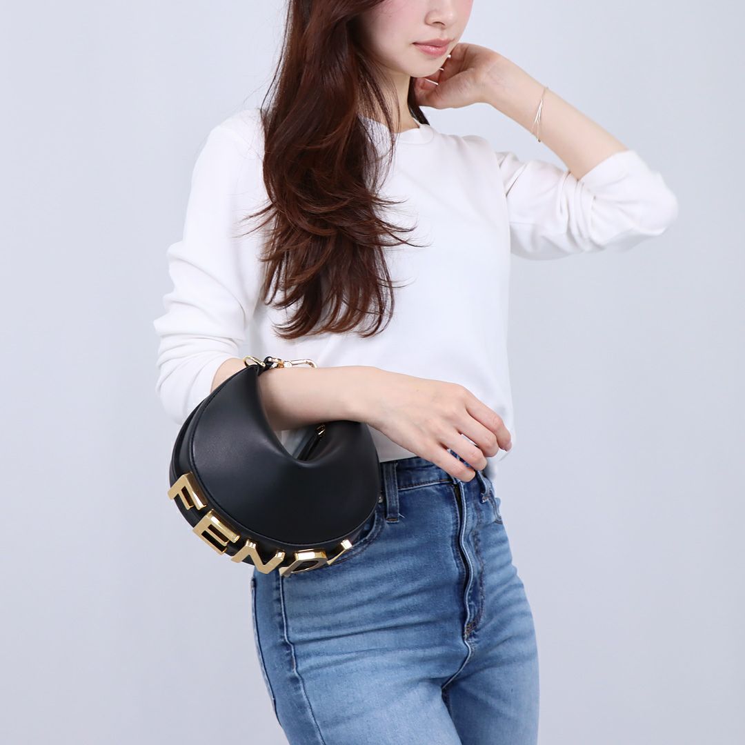 フェンディ FENDI 2WAYバッグ フェンディグラフィ ミニ 8BS081 A5DY F1HEJ NERO+OVJB+OS