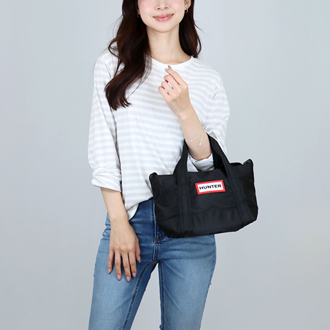 ハンター HUNTER 2WAYバッグ NYLON MINI TOP CLIP TOTE UBS1203KBM BLK BLACK ブラック