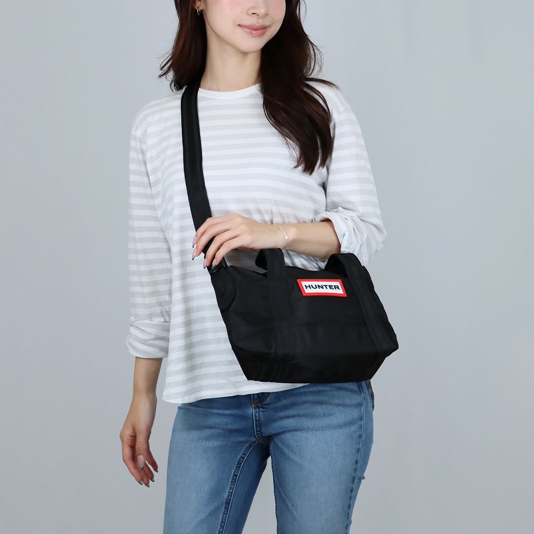 ハンター HUNTER 2WAYバッグ NYLON MINI TOP CLIP TOTE UBS1203KBM BLK BLACK ブラック
