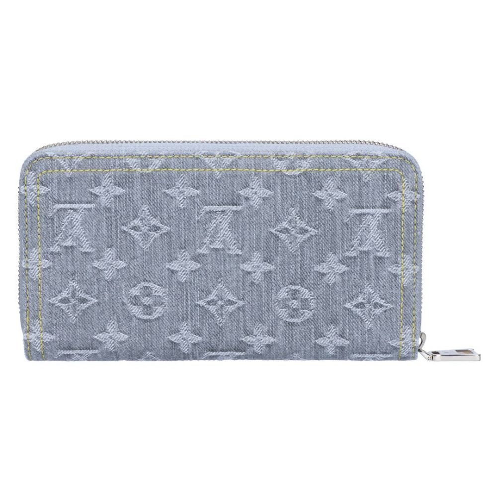 ルイヴィトン LOUIS VUITTON 長財布 ウッシュデニム M13214 ジッピー・ウォレット ウッシュドグレー