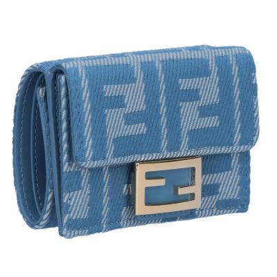ブルー（青）系 FENDI(フェンディ) 折りたたみ財布(レディース