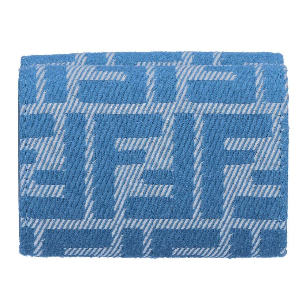 フェンディ FENDI 折財布 三つ折り財布 FFジャガード 8M0395 AUNJ F1SKL WHITE BLUE+ DENIM ブルーデニム 【お取り寄せ】