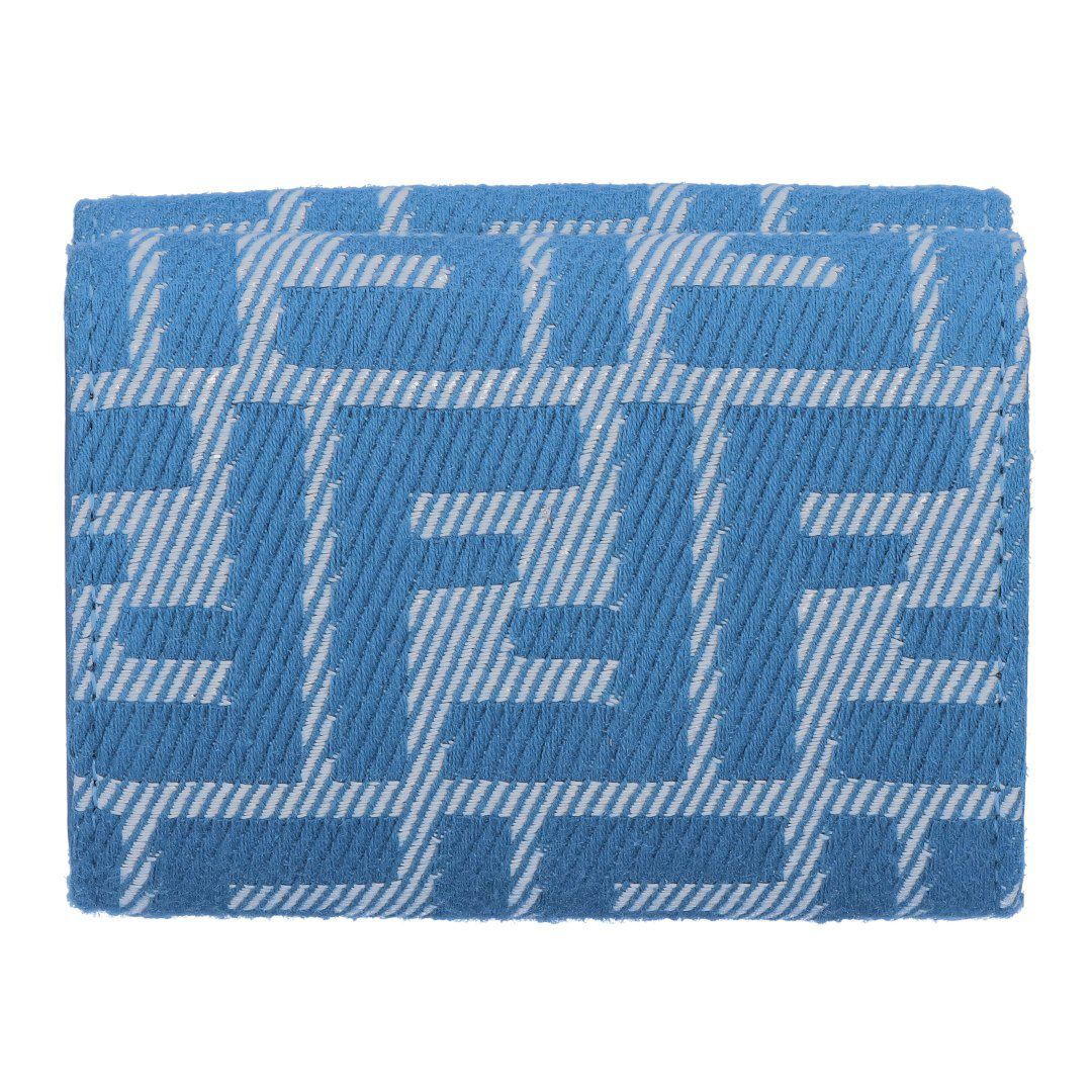 フェンディ FENDI 折財布 三つ折り財布 FFジャガード 8M0395 AUNJ F1SKL WHITE BLUE+ DENIM ブルーデニム 【お取り寄せ】