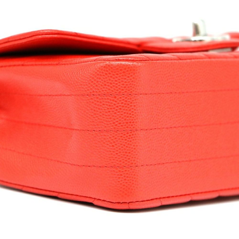 【リユース品】 シャネル CHANEL バッグ ショルダーバッグ シェブロンVステッチチェーンショルダーバッグ レッド 【お取り寄せ】