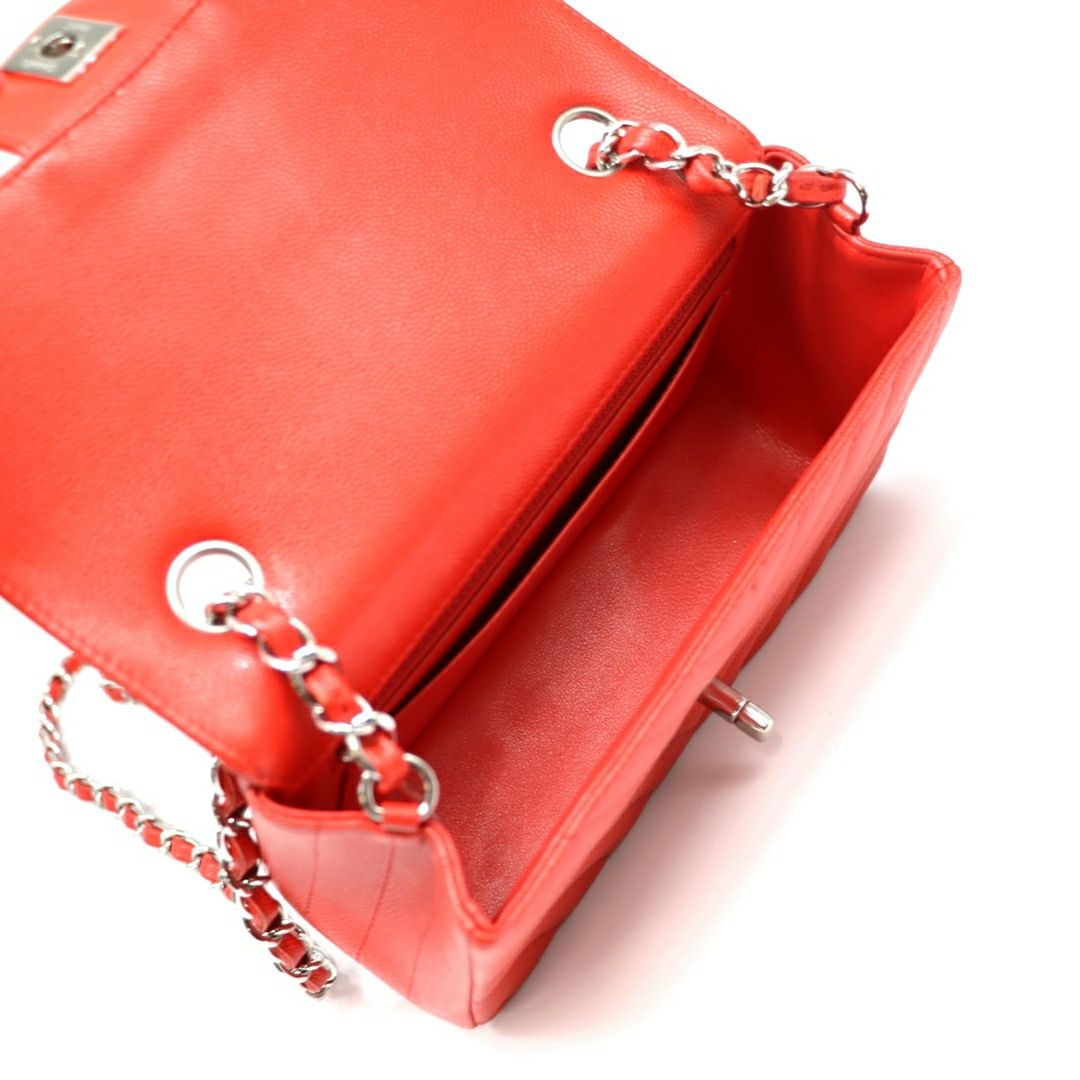 【リユース品】 シャネル CHANEL バッグ ショルダーバッグ シェブロンVステッチチェーンショルダーバッグ レッド 【お取り寄せ】