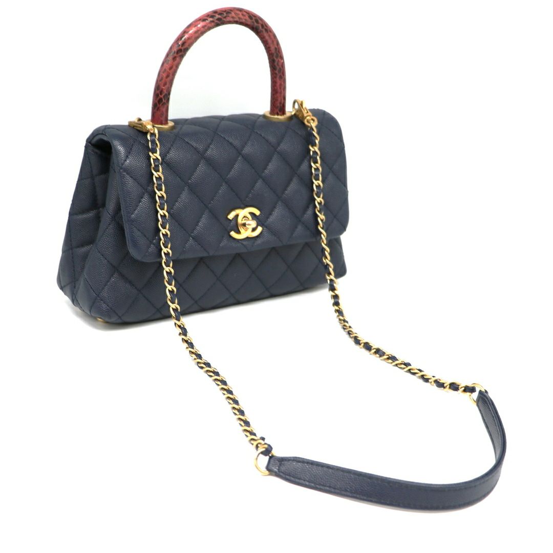 【リユース品】 シャネル CHANEL バッグ 2WAYバッグ ココハンドルマトラッセチェーンショルダーバッグ ネイビー 【お取り寄せ】