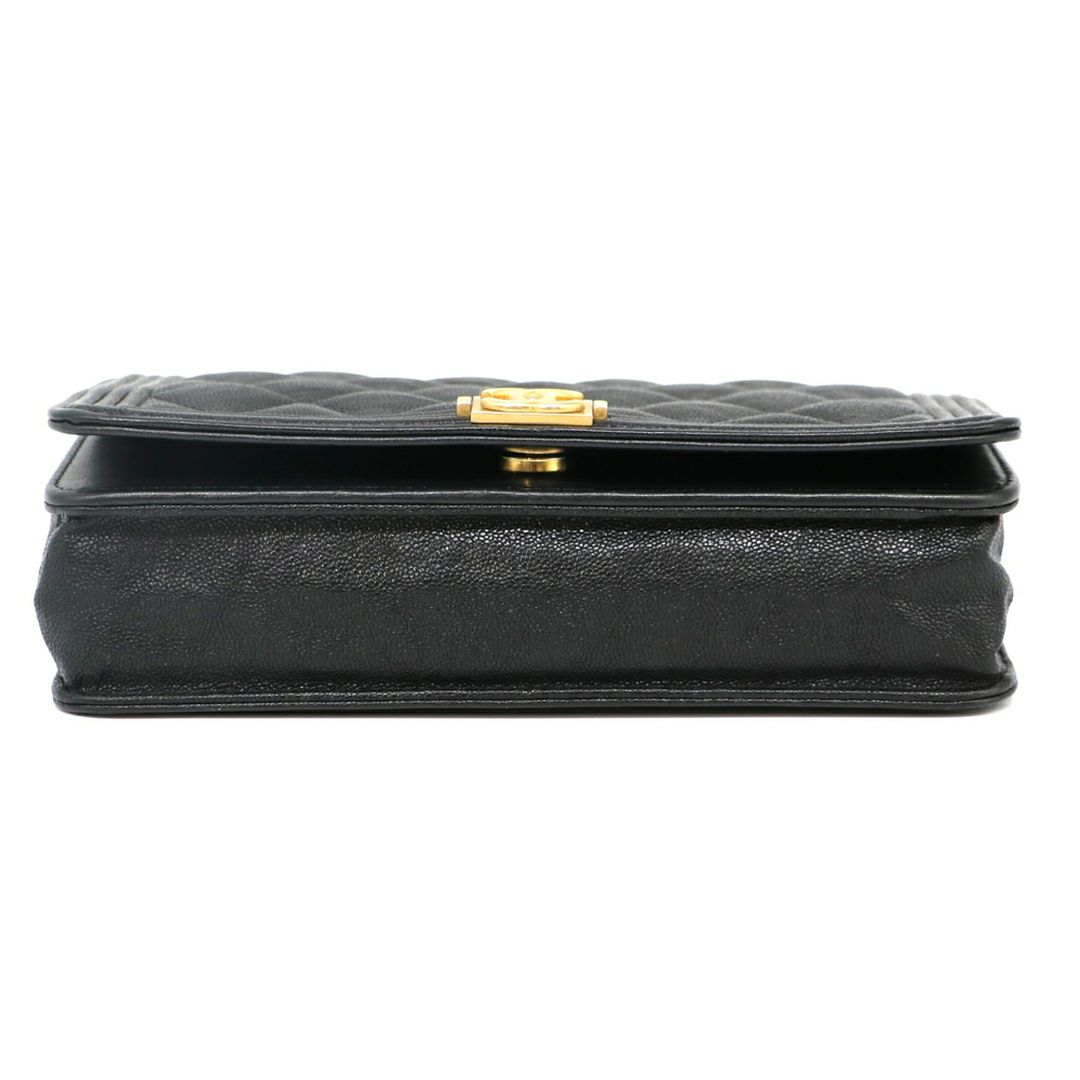 【リユース品】 シャネル CHANEL バッグ チェーンウォレット ボーイシャネルチェーンウォレット AP1117 ブラック 【お取り寄せ】