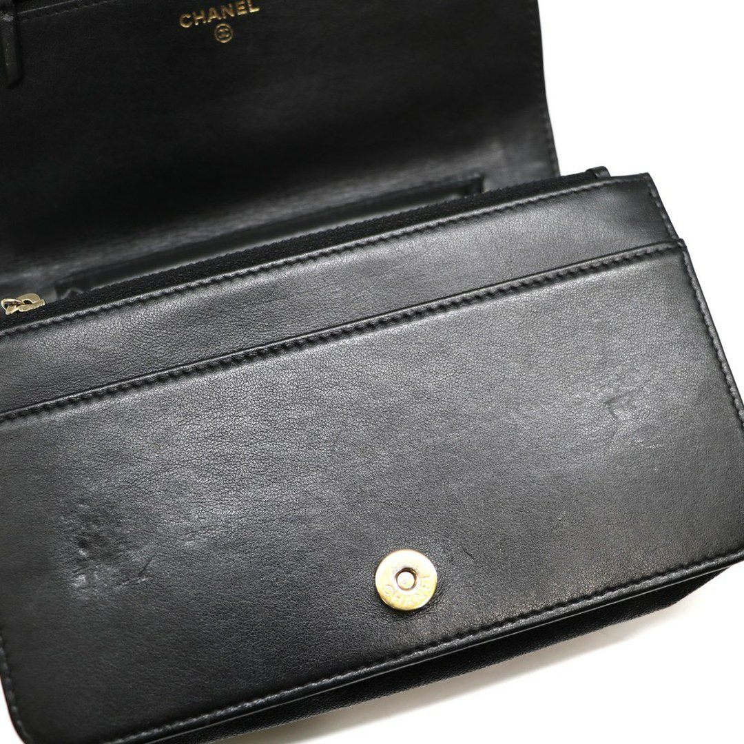 【リユース品】 シャネル CHANEL バッグ チェーンウォレット ボーイシャネルチェーンウォレット AP1117 ブラック 【お取り寄せ】