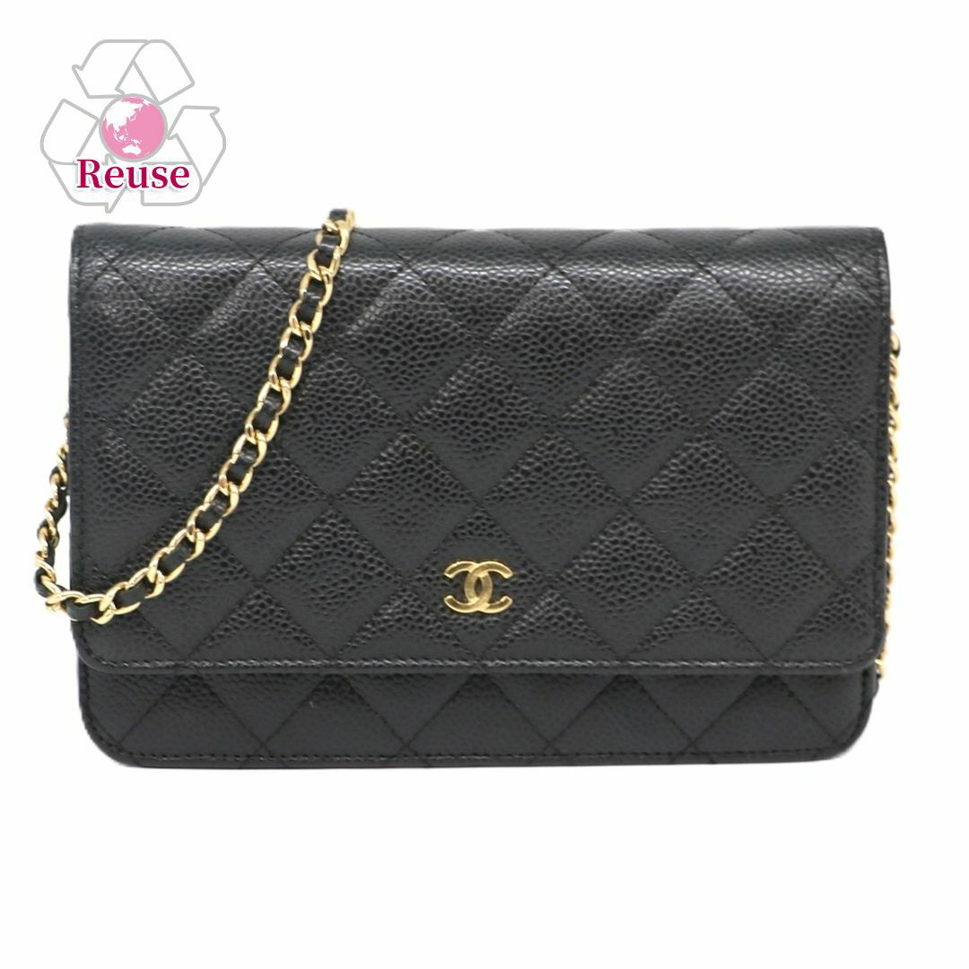 【リユース品】 シャネル CHANEL バッグ チェーンウォレット チェーンウォレット AP0250 ブラック 【お取り寄せ】