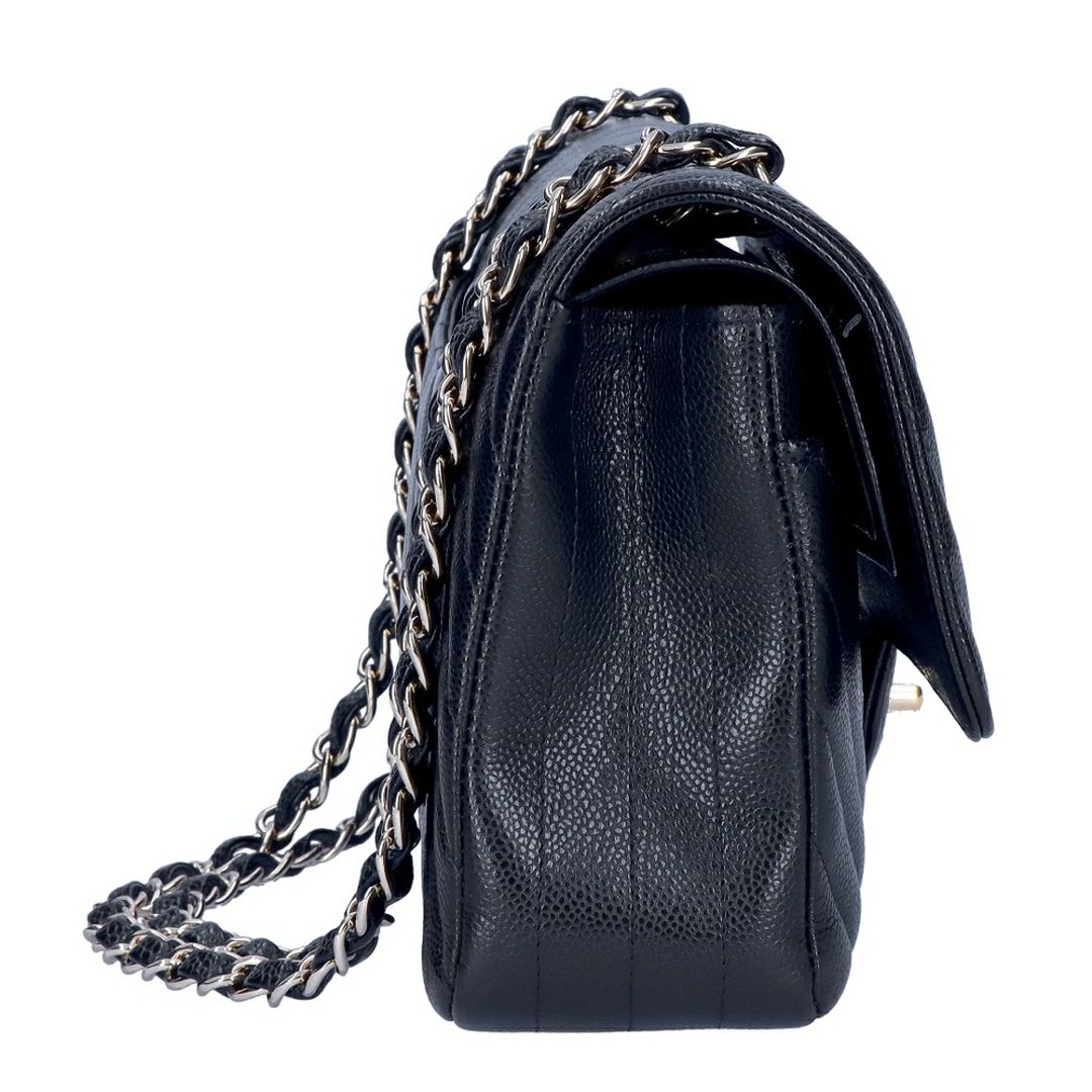 【リユース品】 シャネル CHANEL バッグ ショルダーバッグ シェブロンVステッチダブルフラップチェーンショルダーバッグ ブラック 【お取り寄せ】