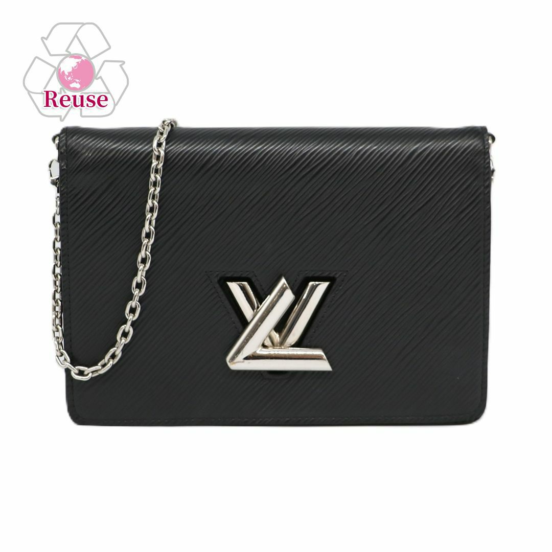 【リユース品】 ルイヴィトン LOUIS VUITTON バッグ チェーンウォレット ポルトフォイユ・ツイストチェーン ブラック 【お取り寄せ】