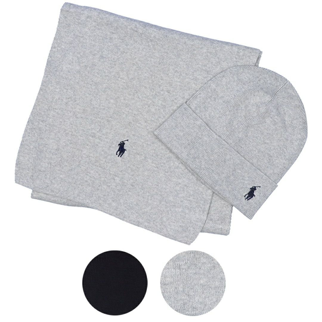ポロ ラルフローレン POLO RALPH LAUREN ニット帽 ビーニー マフラー 2点セット PC1374