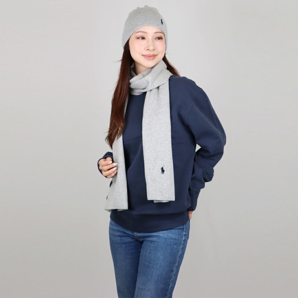 ポロ ラルフローレン POLO RALPH LAUREN ニット帽 ビーニー マフラー 2点セット PC1374