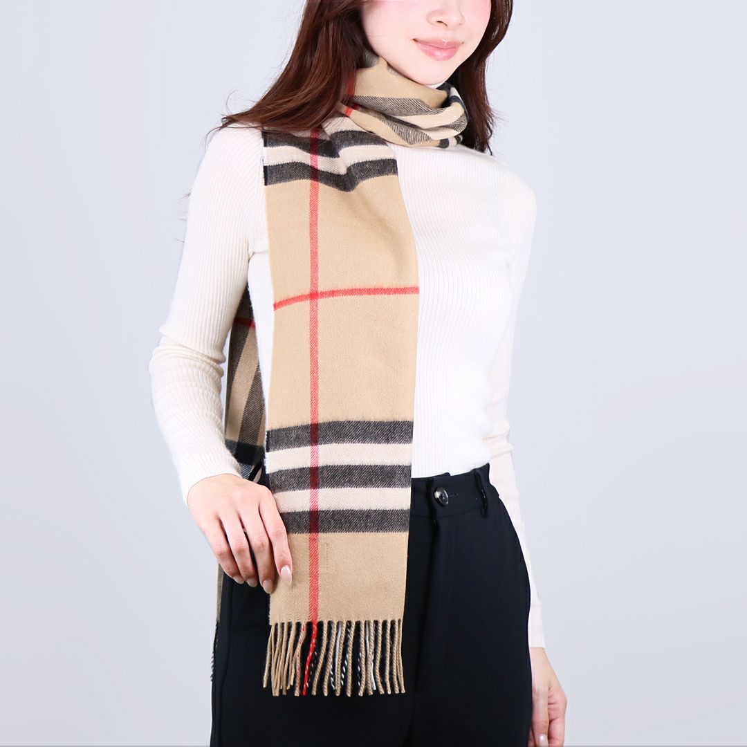 バーバリー BURBERRY マフラー ストール バーバリーチェック 8056850 A7026 ARCHIVE BEIGE カシミア カシミヤ
