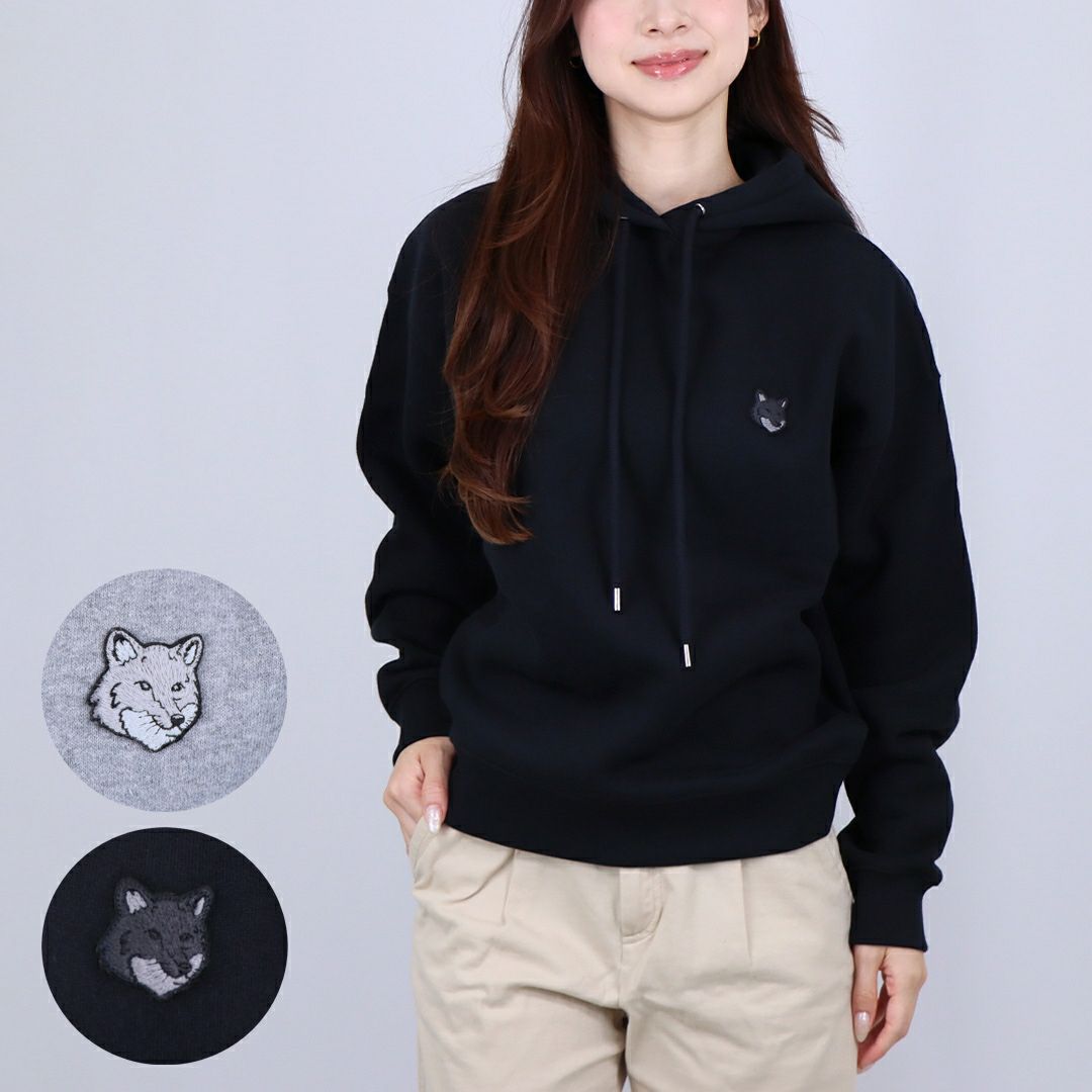 メゾンキツネ MAISON KITSUNE レディース パーカー トレーナー スエット ボールド フォックスヘッド パッチ MW00704KM0307