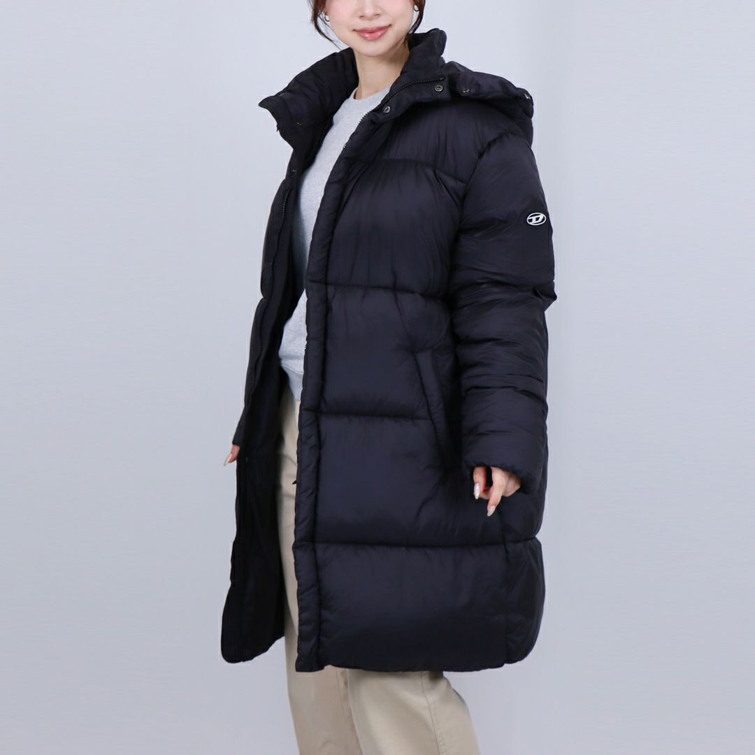 ディーゼル DIESEL キッズ レディース フェイクダウン 中綿ジャケット JWROLFYSMON J01987 K900 BLACK